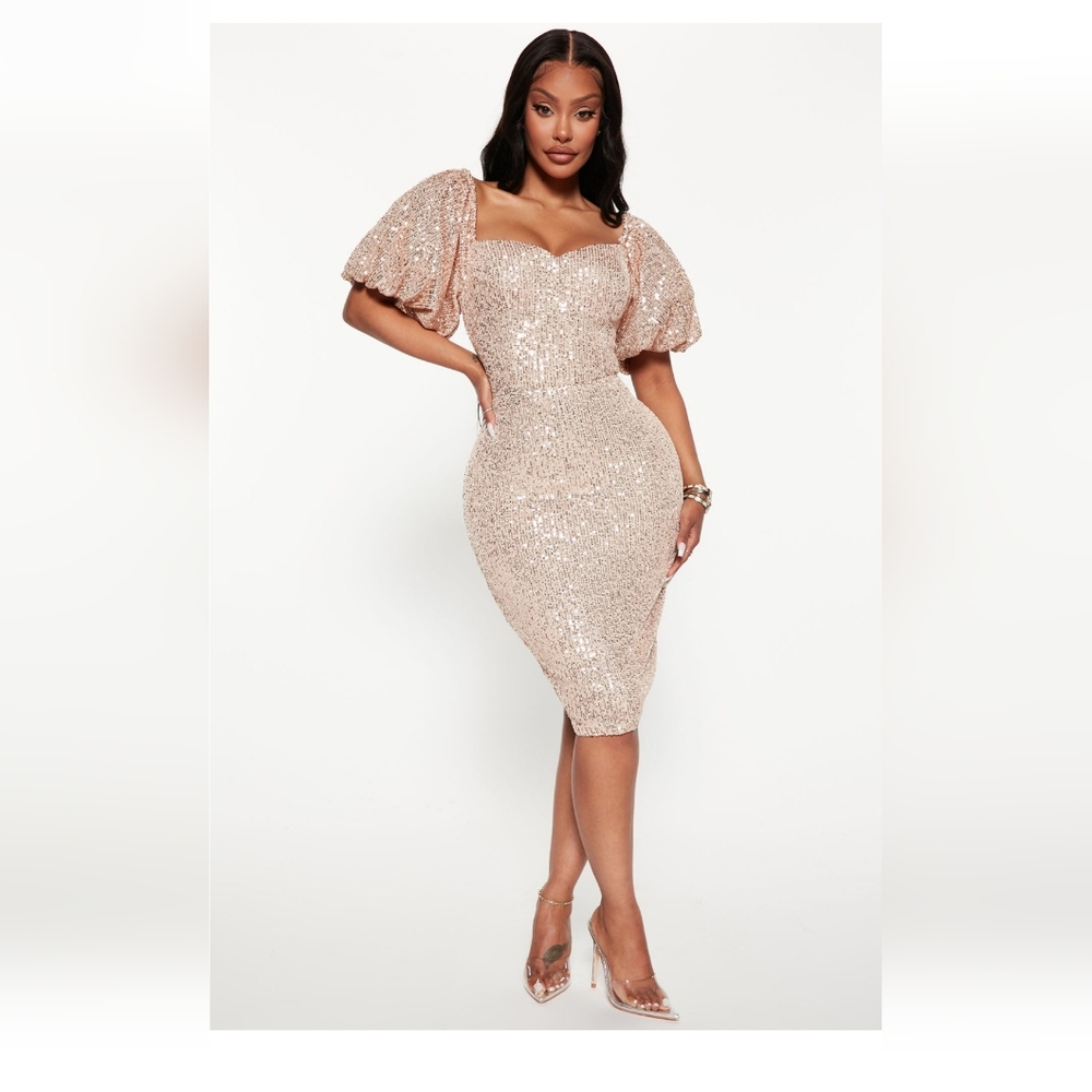 Sequin Midi Dress